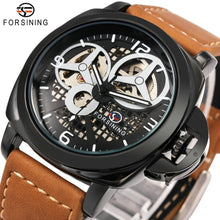 Load image into Gallery viewer, FORSINING New Black Men's Skeleton Watch