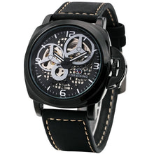 Load image into Gallery viewer, FORSINING New Black Men's Skeleton Watch