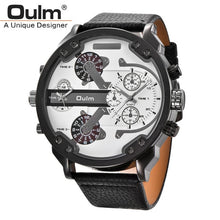 Load image into Gallery viewer, Oulm Big Watches for Men Multiple Time Zone Sport Quartz