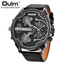 Load image into Gallery viewer, Oulm Big Watches for Men Multiple Time Zone Sport Quartz
