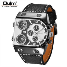 Load image into Gallery viewer, Oulm Luxury Men Watch Leather Wrist Watch