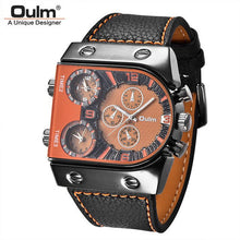 Load image into Gallery viewer, Oulm Luxury Men Watch Leather Wrist Watch