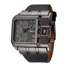 Load image into Gallery viewer, Oulm Men's Wrist Watches Luxury Design Quartz Watch Men Square Dial PU Leather Strap Male Military Antique Clock erkek saat