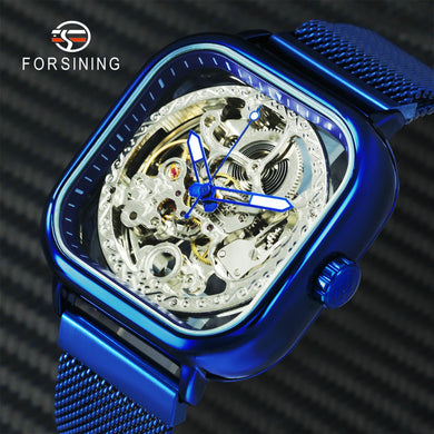 FORSINING Top Brand Luxury Blue Mens Watches